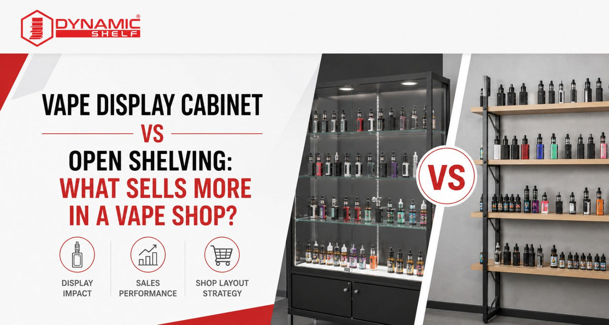 Vape Display Cabinet vs Open Shelving: What Sells More in a Vape Shop?