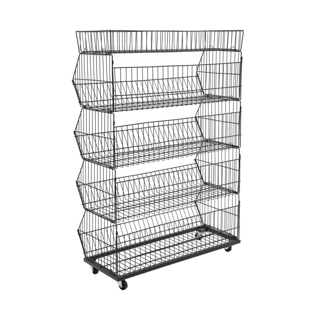 5 Tiers Wire Stacking Display Rack for Retail — view 3
