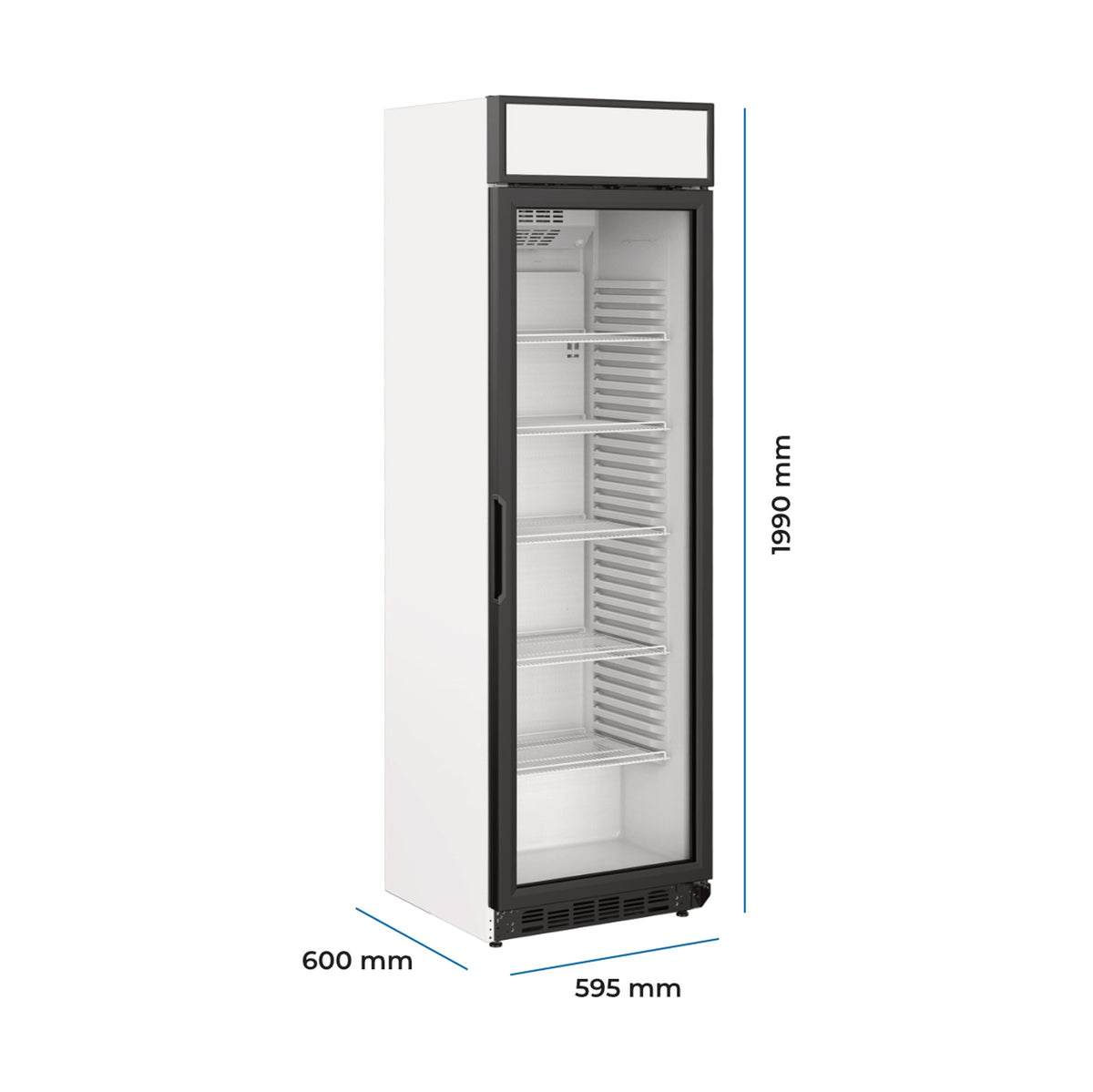 Frigola SDS 385 DC1 CF 352L Single Door Commercial Display Cooler with Illuminated Canopy — view 3