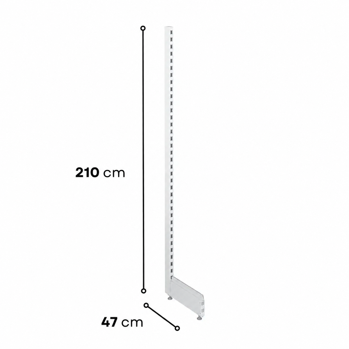 2.1m Wall Shelving End Leg - view 6
