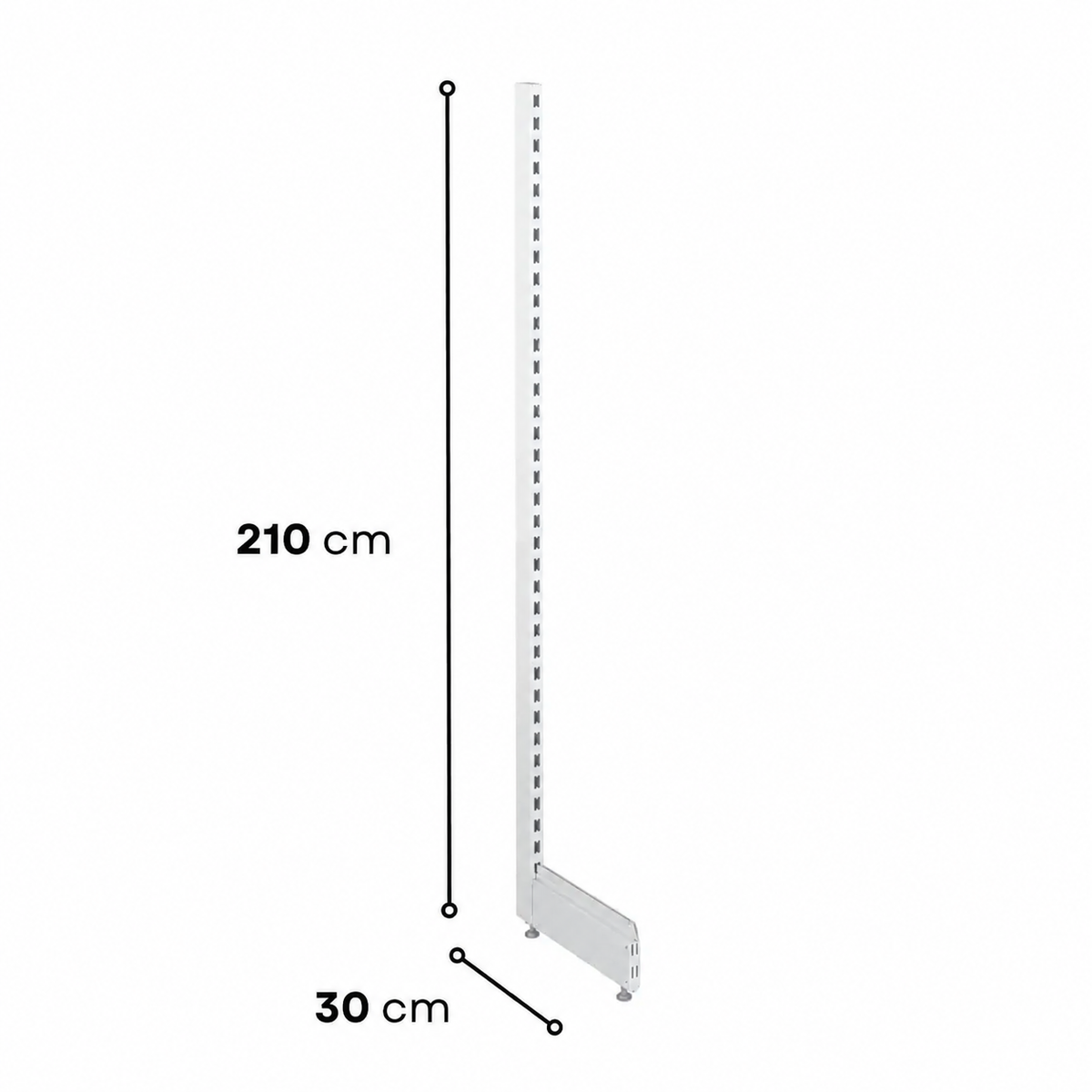 2.1m Wall Shelving End Leg - view 8