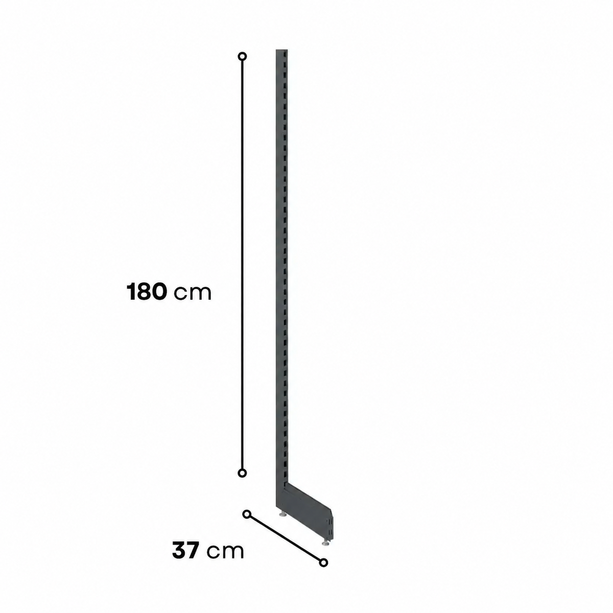 1.8m Wall Shelving End Leg - view 5