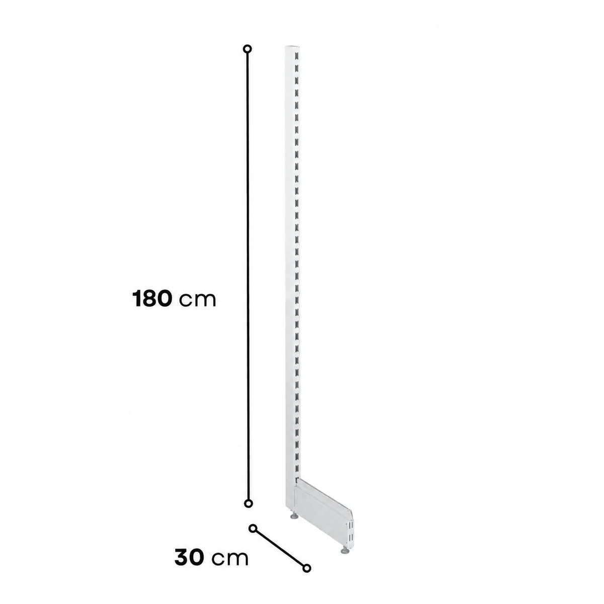 1.8m Wall Shelving End Leg - view 4