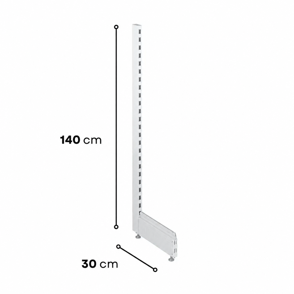 1.4m Wall Shelving End Leg - view 4