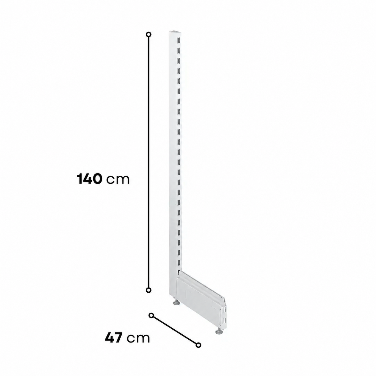 1.4m Wall Shelving End Leg - view 8