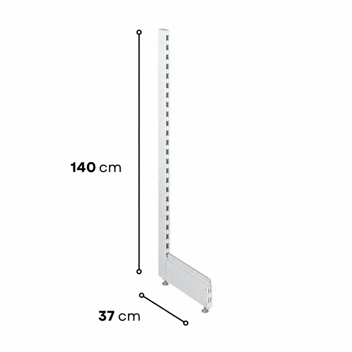 1.4m Wall Shelving End Leg - view 6