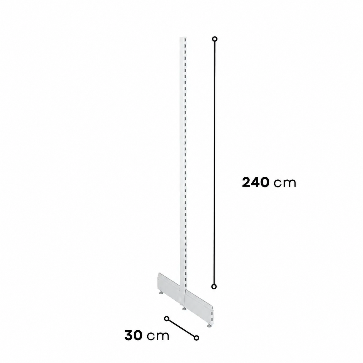 2.4m Gondola Shelving End Leg Set - view 4