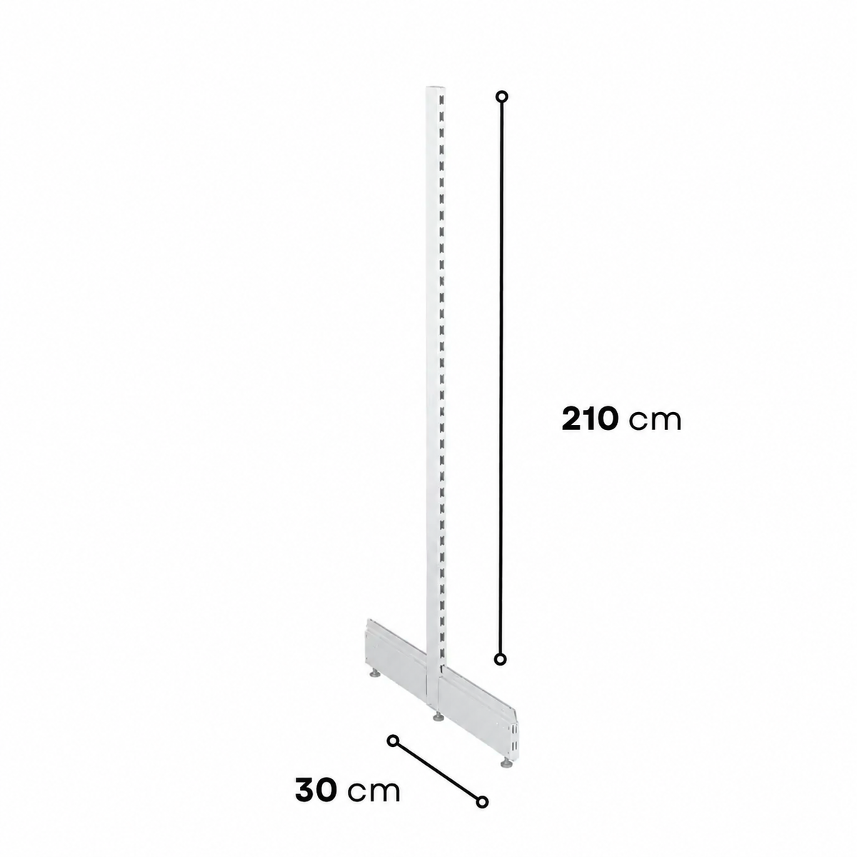 2.1m Gondola Shelving End Leg Set - view 3