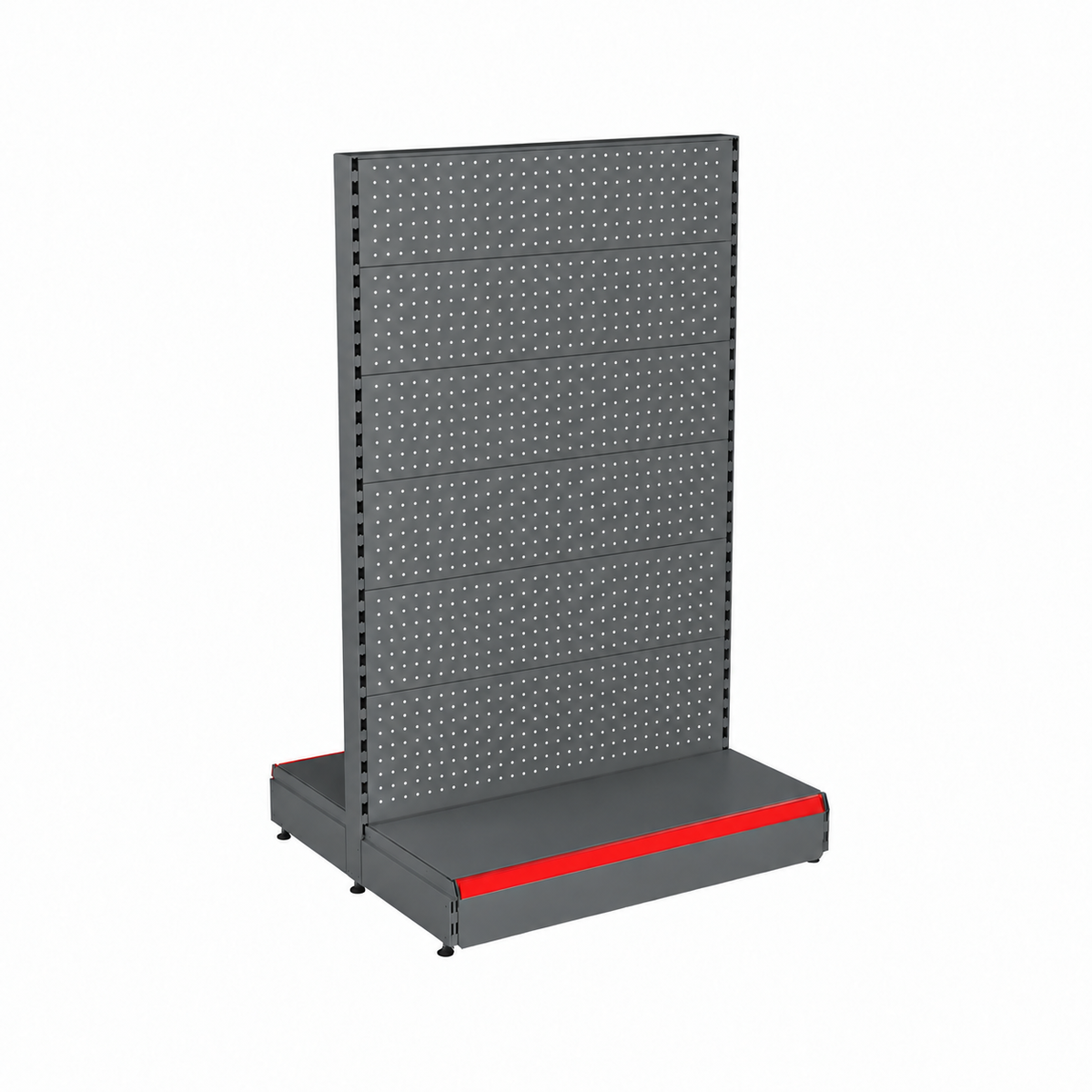 2.1m Double-Sided Pegboard Gondola – 370mm Base & 300mm Upper Shelves - view 5
