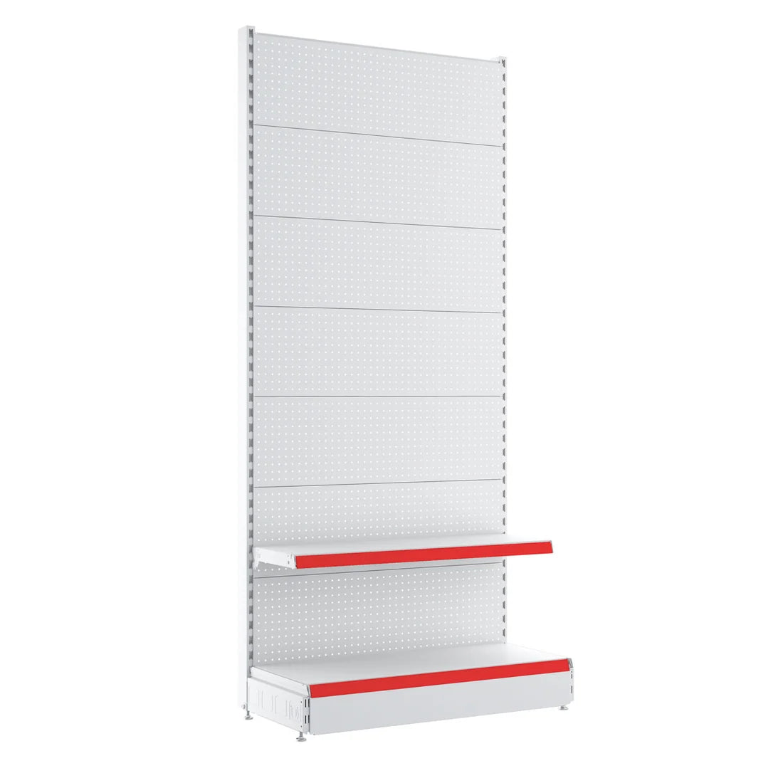 2.4m Wall Pegboard Shelving – 470mm Base & 370mm Upper Shelves