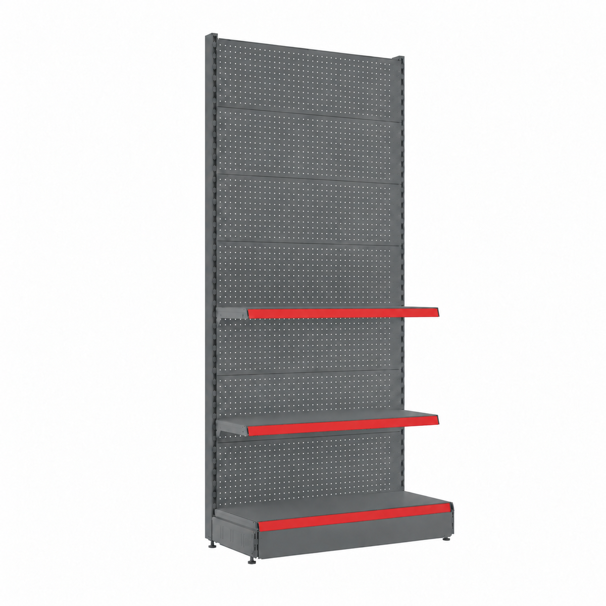 2.1m Wall Pegboard Shelving – 470mm Base & 370mm Upper Shelves - view 3