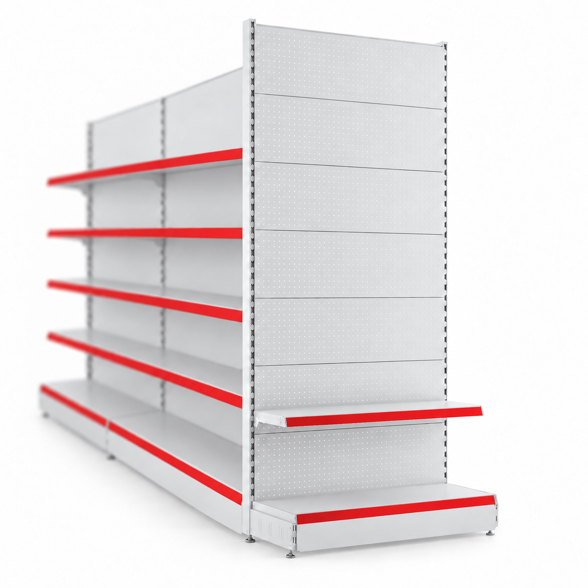 1.6m Pegboard Gondola Head Unit – 300mm Base & 300mm Upper Shelves - view 5