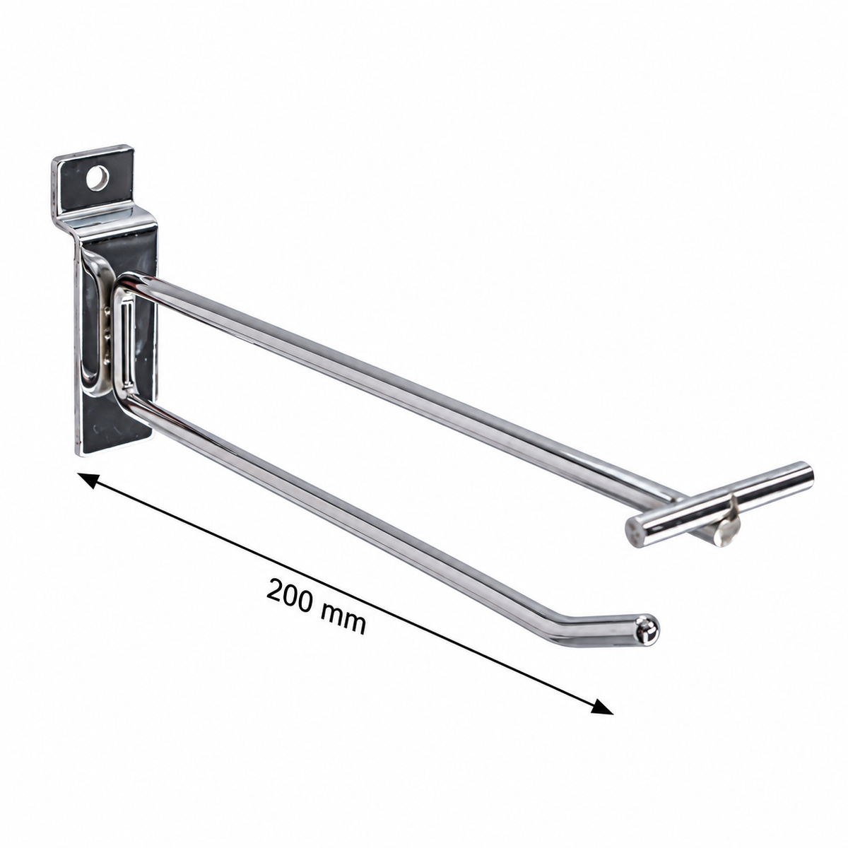 Slatwall Single Hook with Price Tag Arm