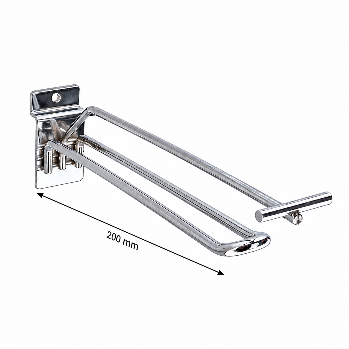 Slatwall Euro Hook with Price Tag Arm