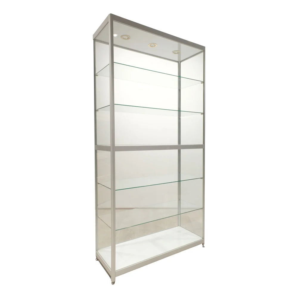 Glass Tower Display Cabinet – White