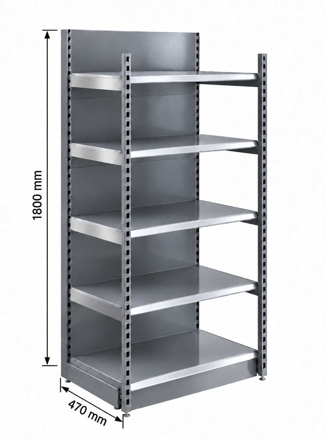 1.8m Heavy Duty Shop Shelving Unit – 470mm Base & 470mm Upper Shelves