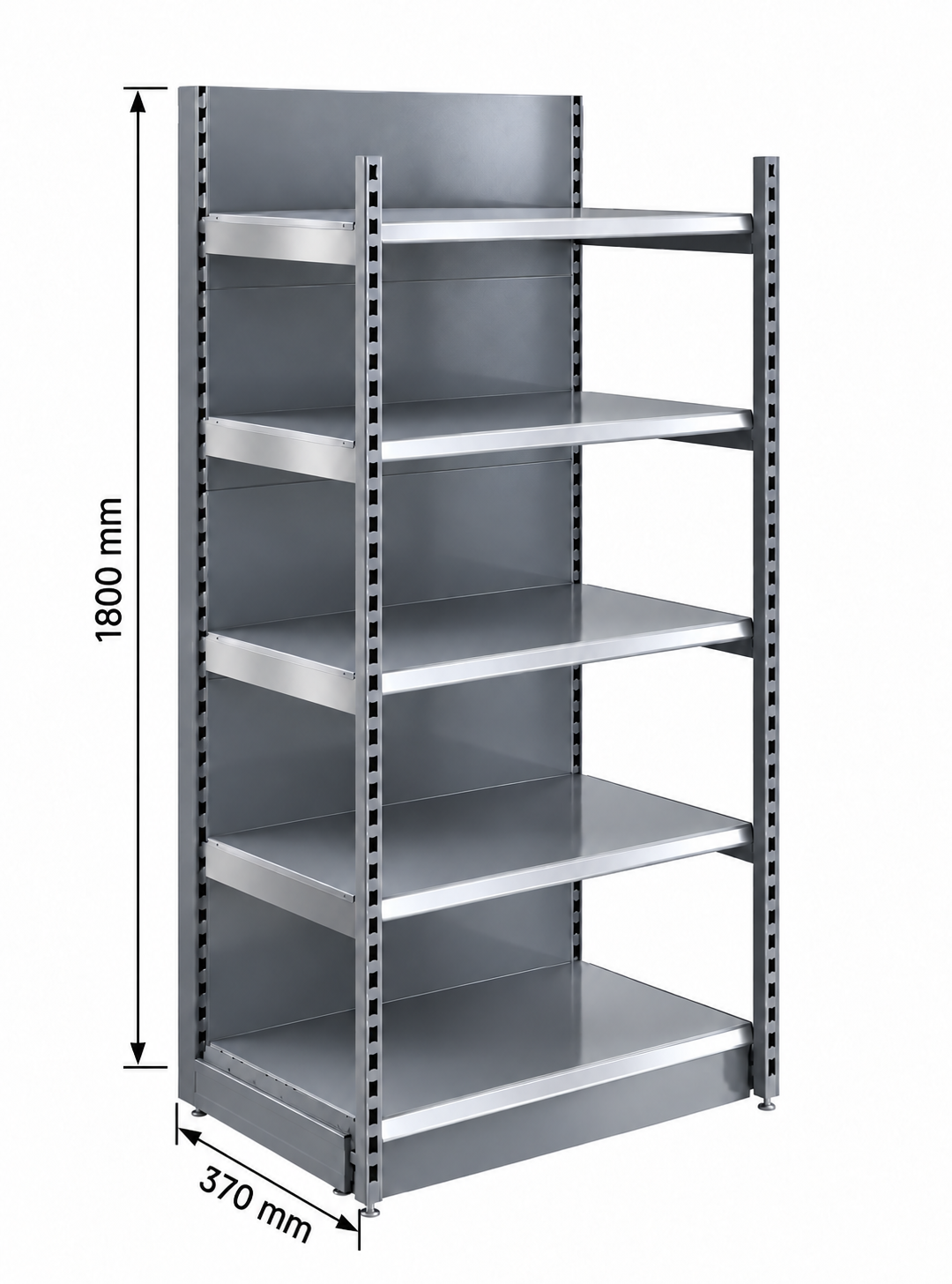 1.8m Heavy Duty Shop Shelving Unit – 370mm Base & 370mm Upper Shelves