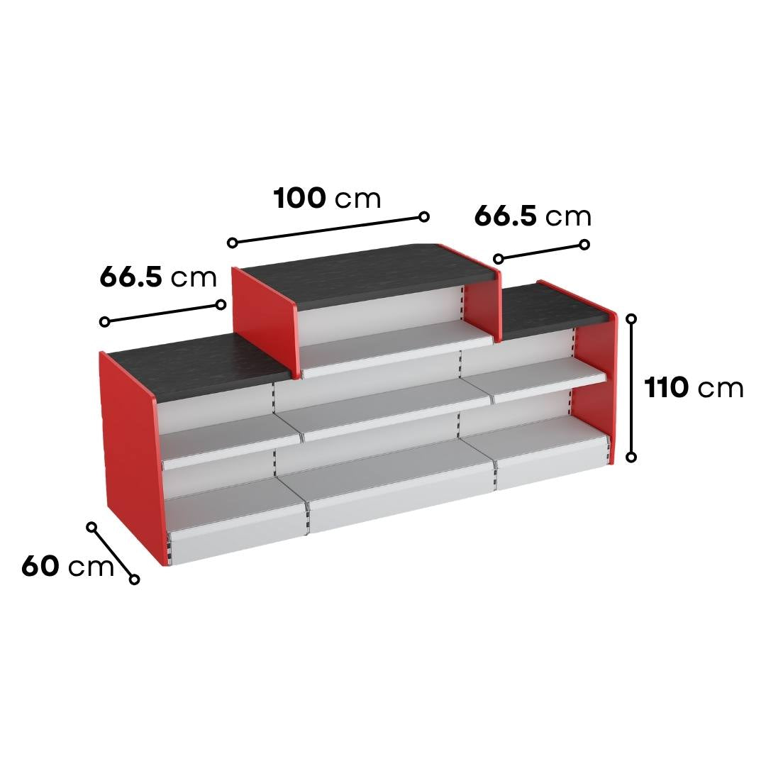 Shop Counter - Both Side Drops (233)