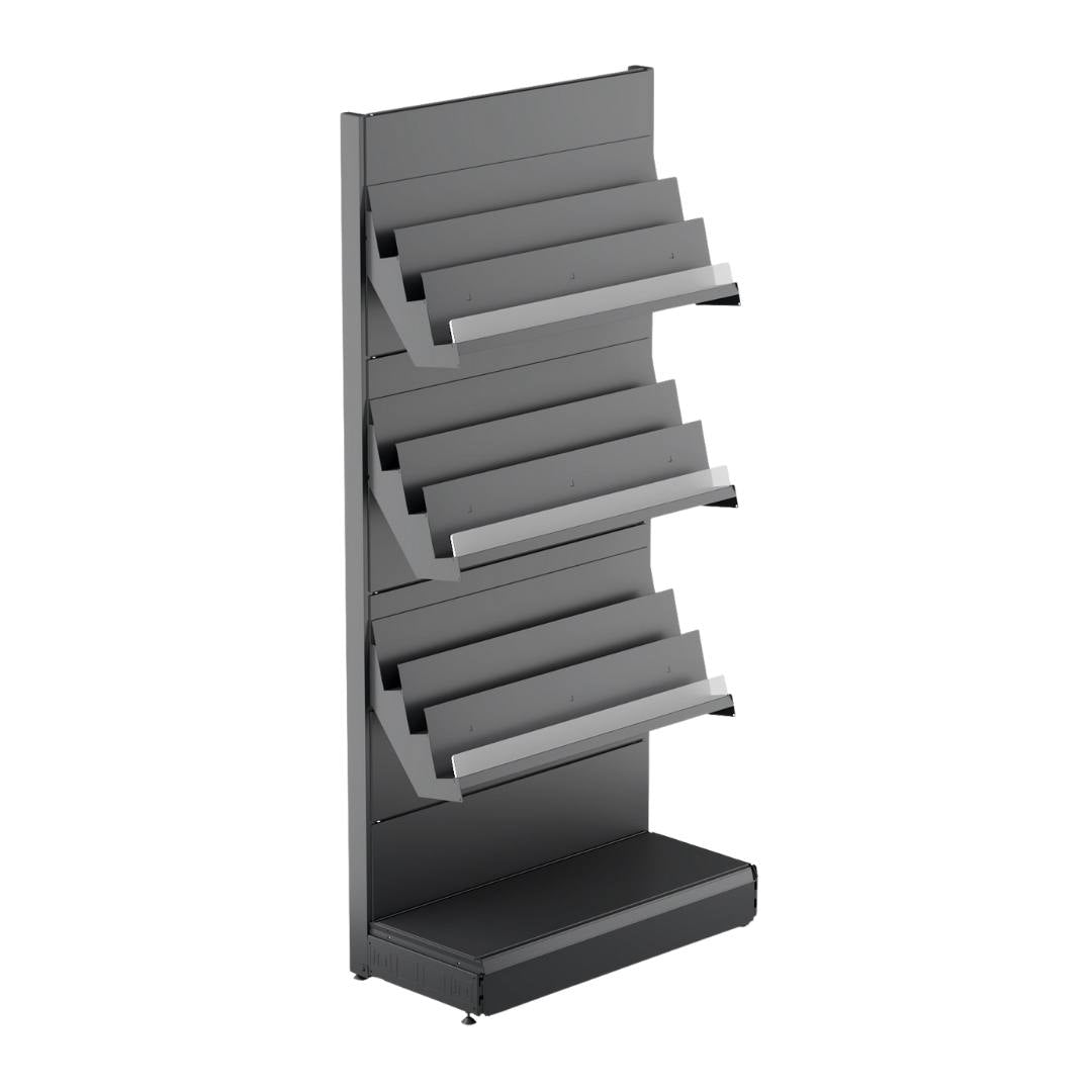 3 Tier Magazine Display Shelves — view 1