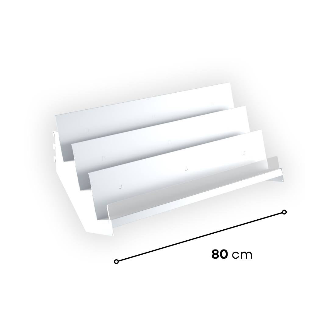 3 Tier Magazine Display Shelves 80 white