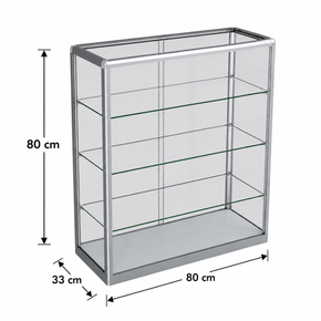 Counter Top Vape Display - Silver (80x80 cm)