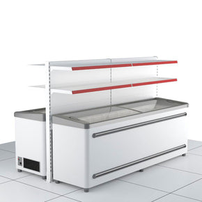 Gondola Over Freezer Shelving Unit 2 Shelves