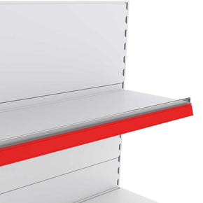 Lower Plastic Shelf Risers for Retail Shelving Units