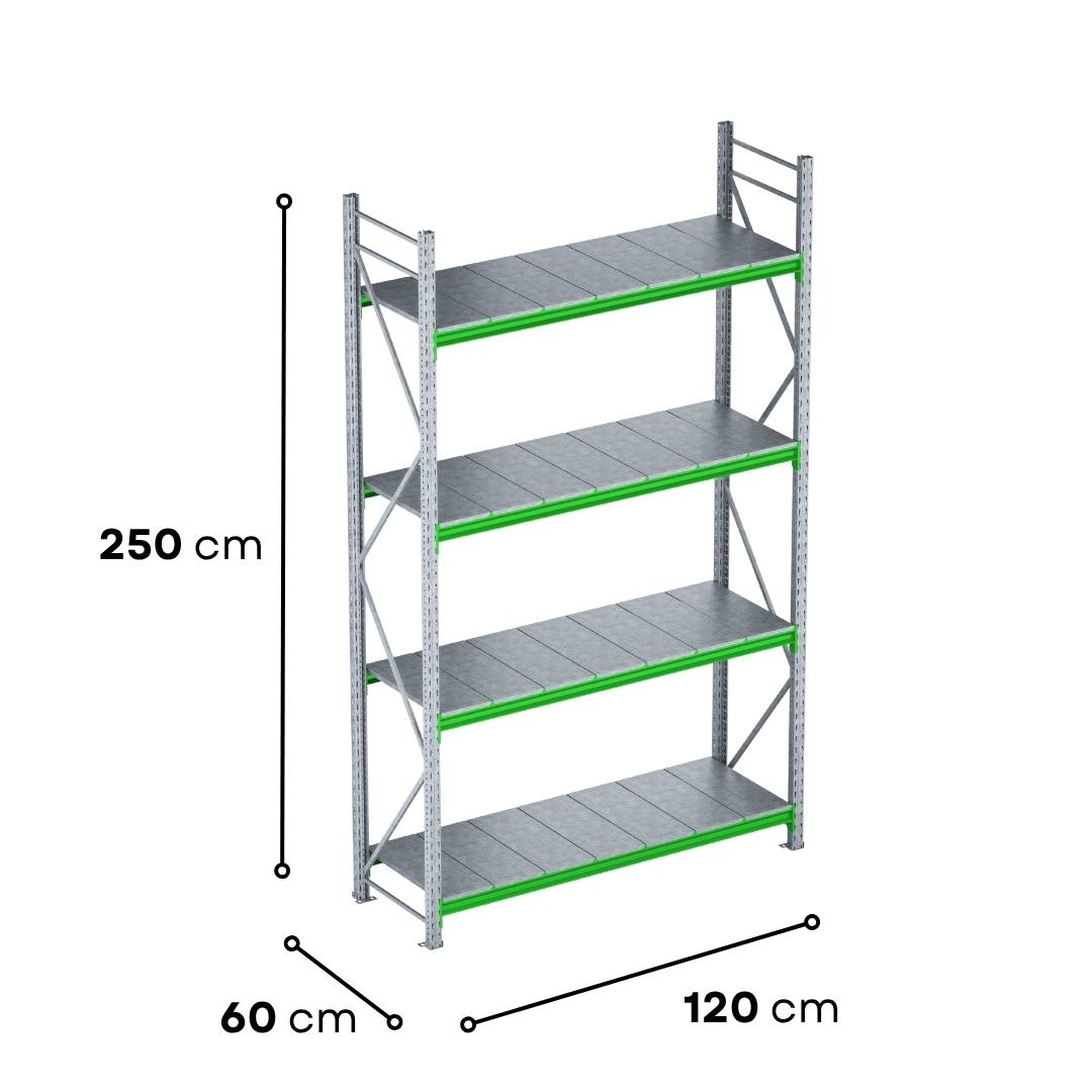 Racking Storage Unit – 2500x1200x600 - dimensions
