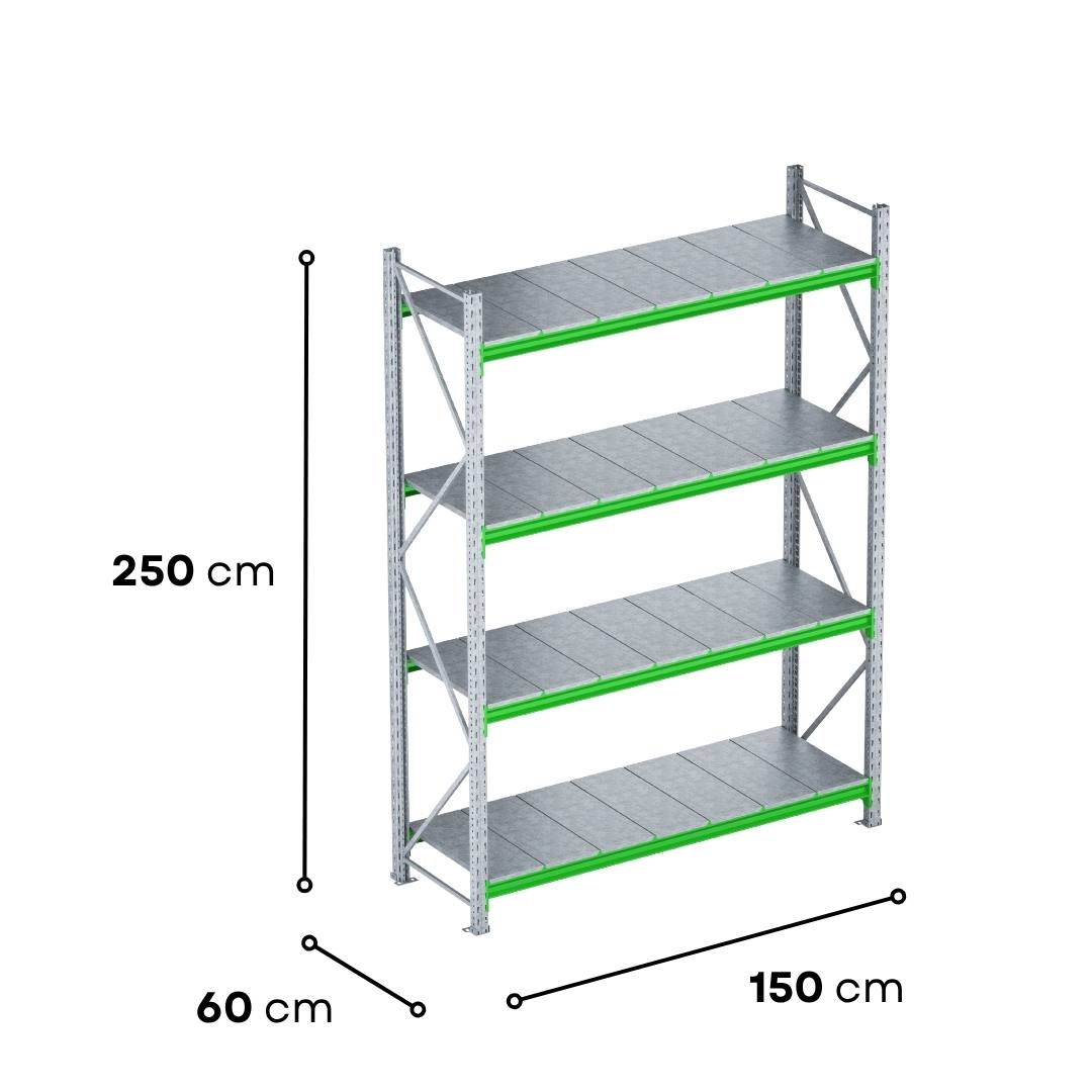 Racking Storage Unit 2500x1500x600 dimensions