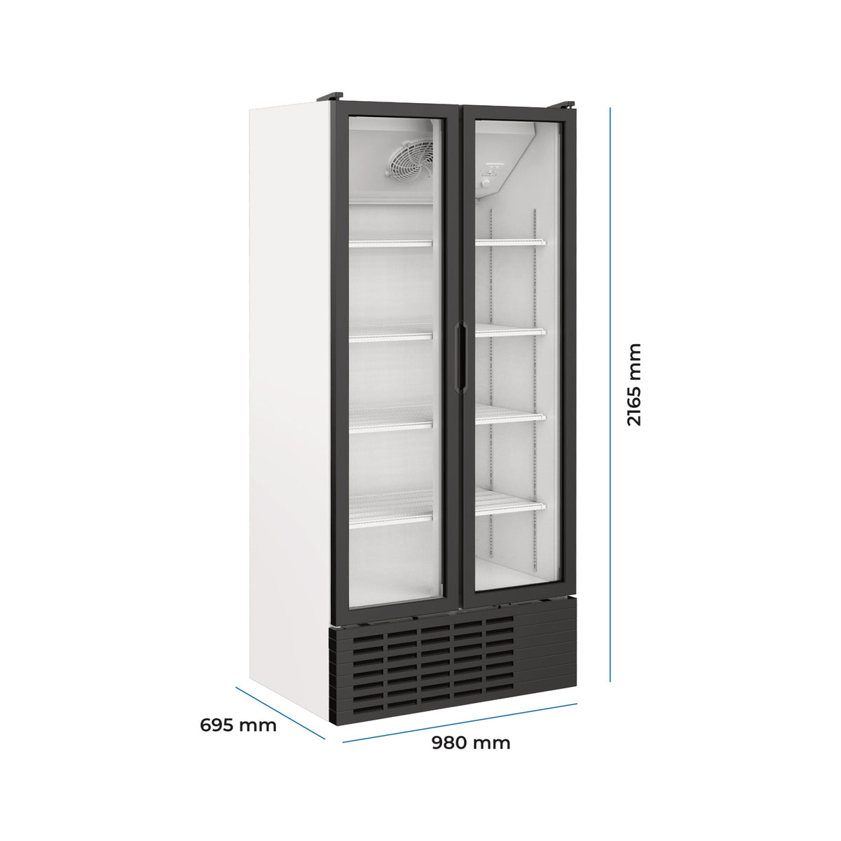 Frigola SDS 1010 DC2 YF 842L Double Door Commercial Display Cooler — view 3