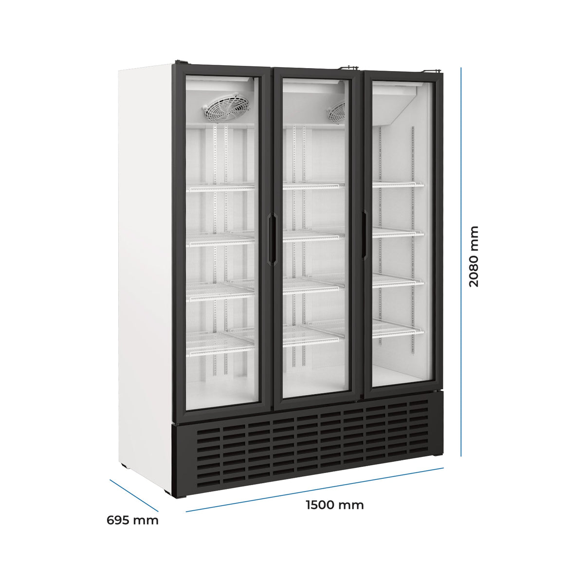 Frigola SDS 1510 DC3 YF 1227L Triple Door Commercial Display Cooler — view 3