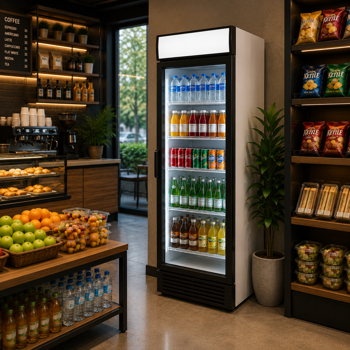Frigola SDS 510 DC1 CF 526L Single Door Commercial Display Cooler with Illuminated Canopy — view 2