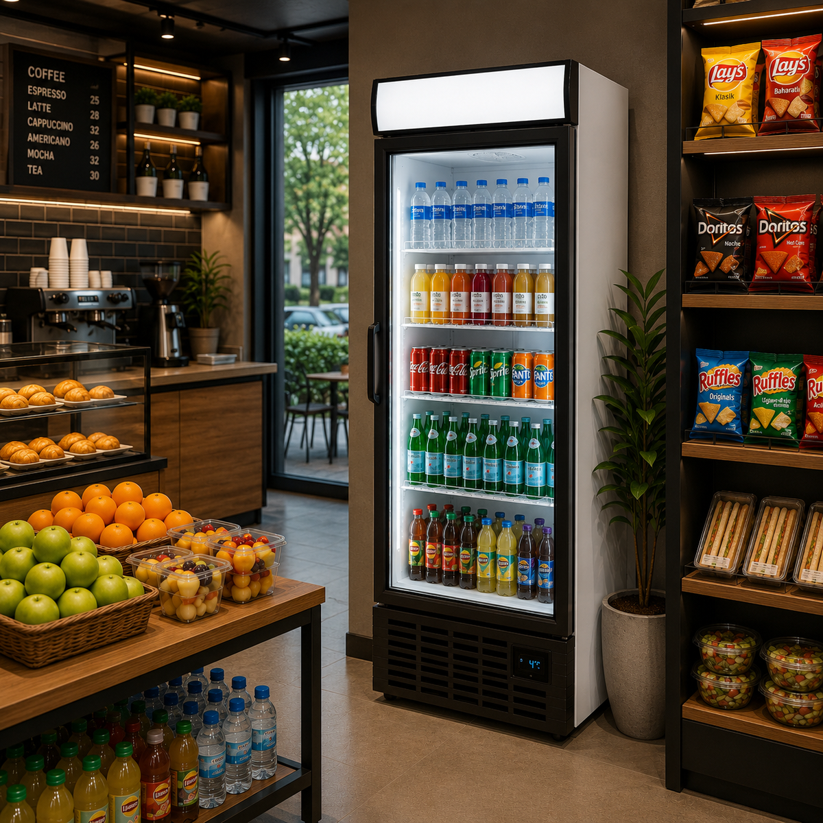 Frigola SDS 710 DC1 CF UZ 707L Single Door Commercial Display Cooler with Illuminated Canopy — view 2
