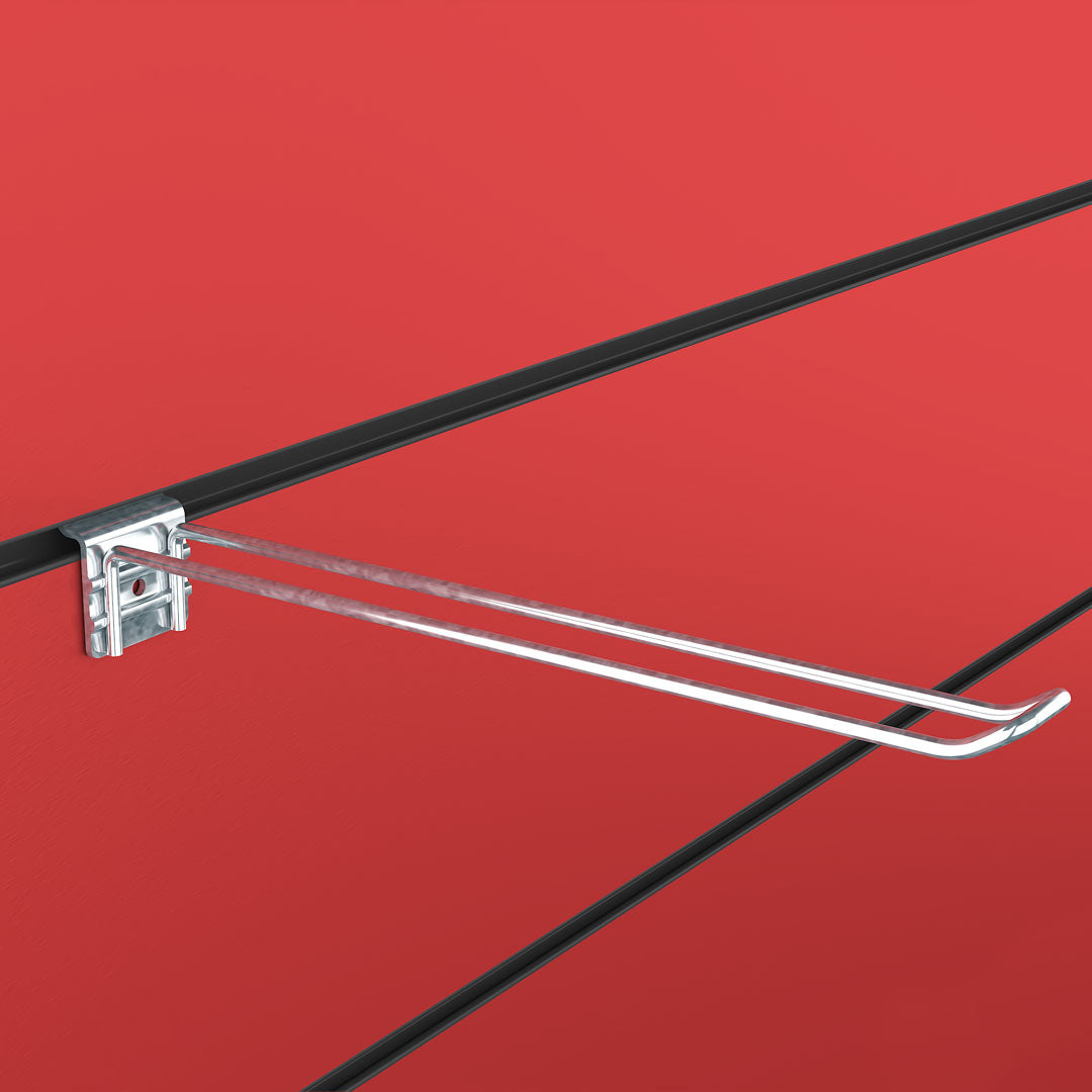 Slatwall Euro Hook Retail Shop Display Fitting Loop Prong 10" 25 cm — Dynamic Shelf