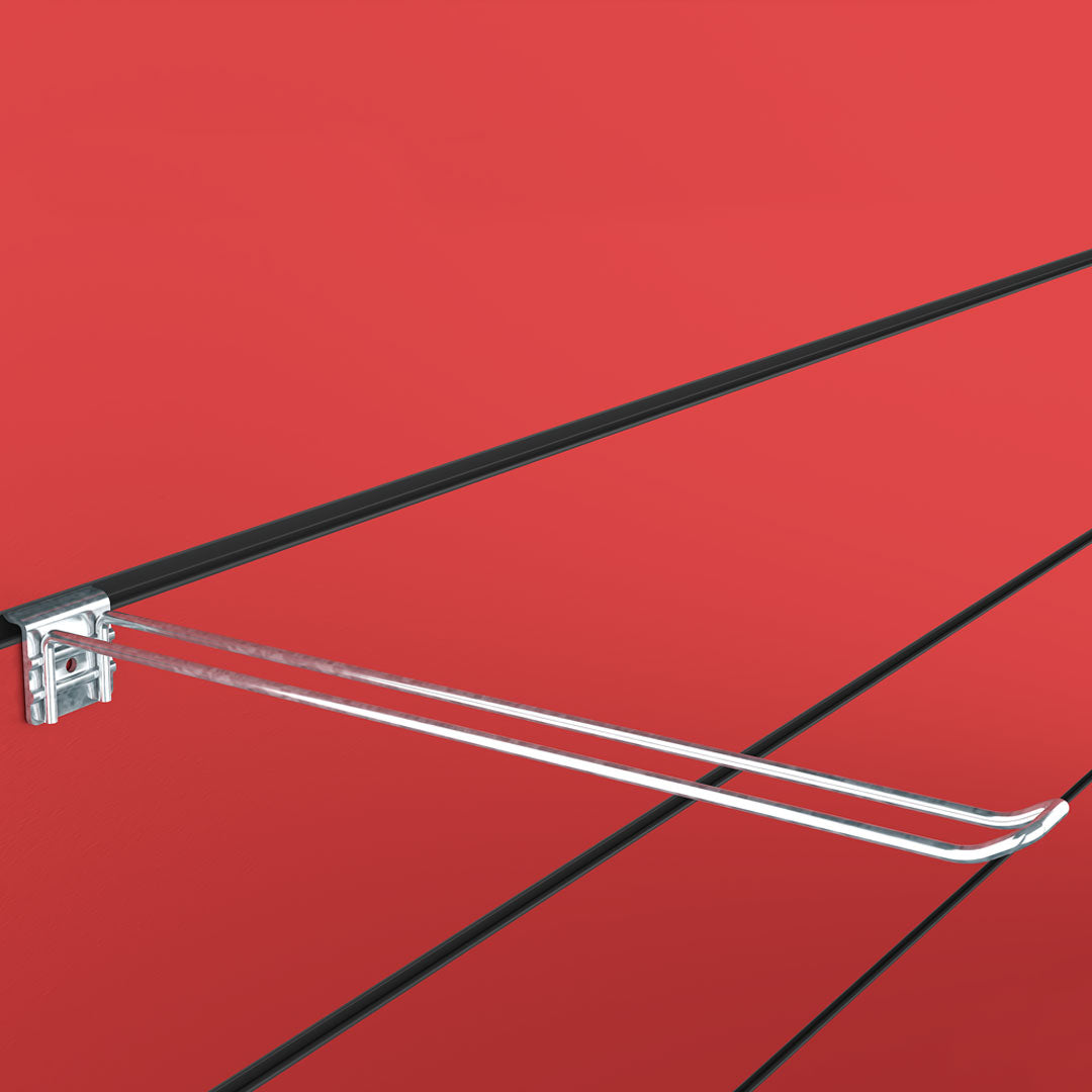 Slatwall Euro Hook Retail Shop Display Fitting Loop Prong 12" 30 cm — Dynamic Shelf