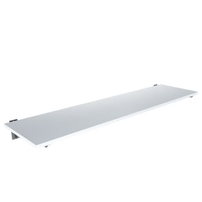 Slatwall White Wood Shelf with Brackets (1200x300)
