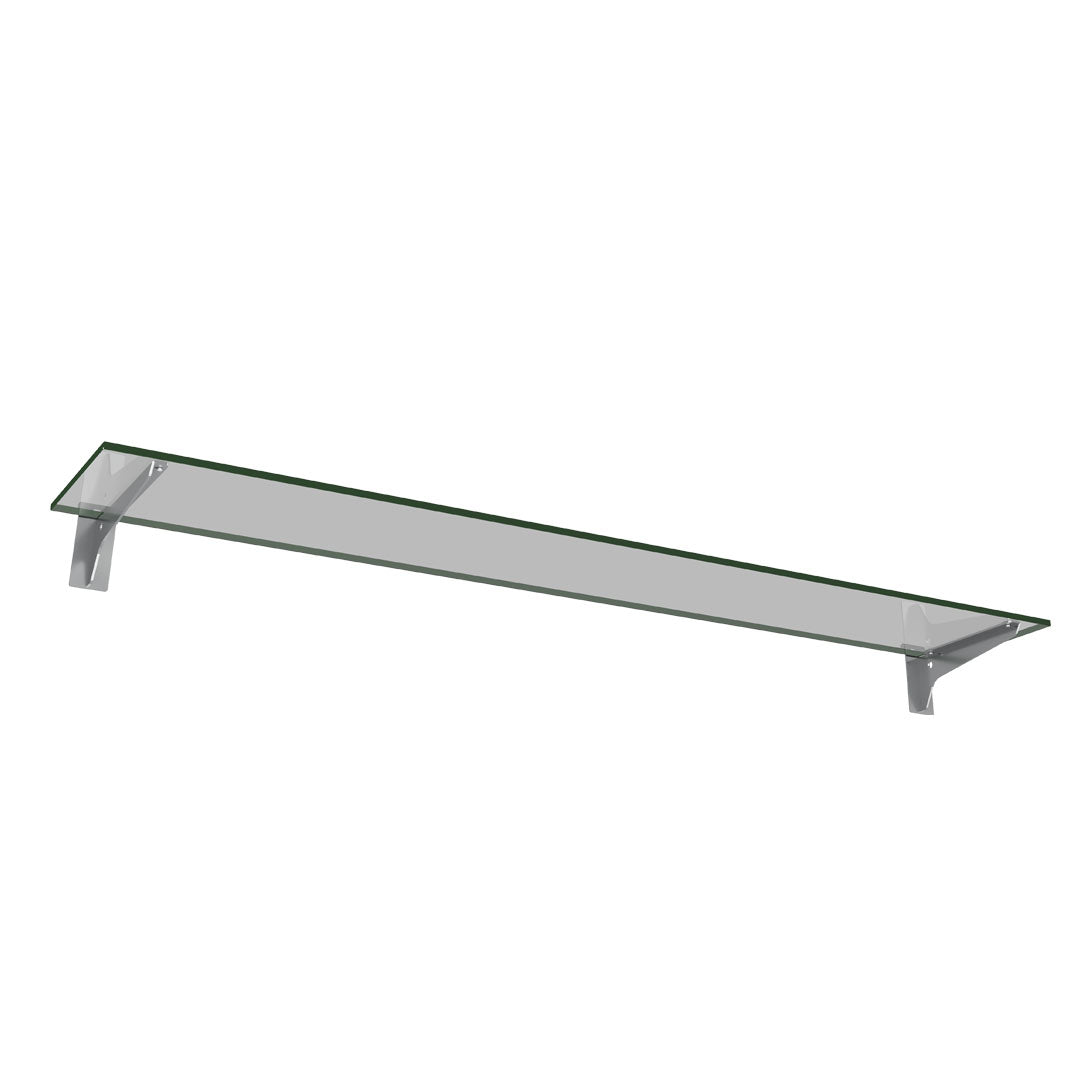 Slatwall Glass Shelf with Brackets (1200x200) — view 3