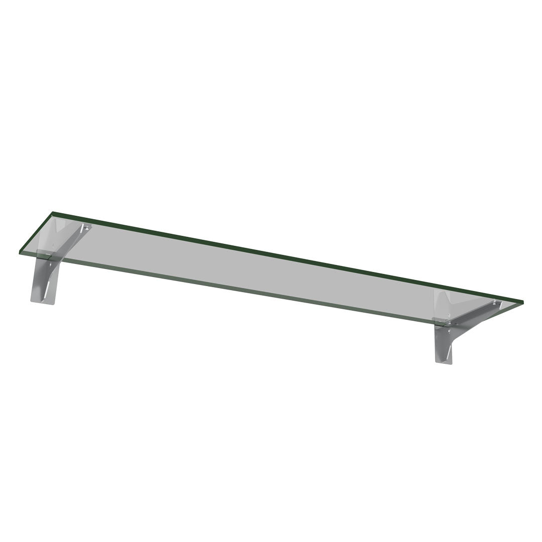Slatwall Glass Shelf with Brackets (900x200) — view 3