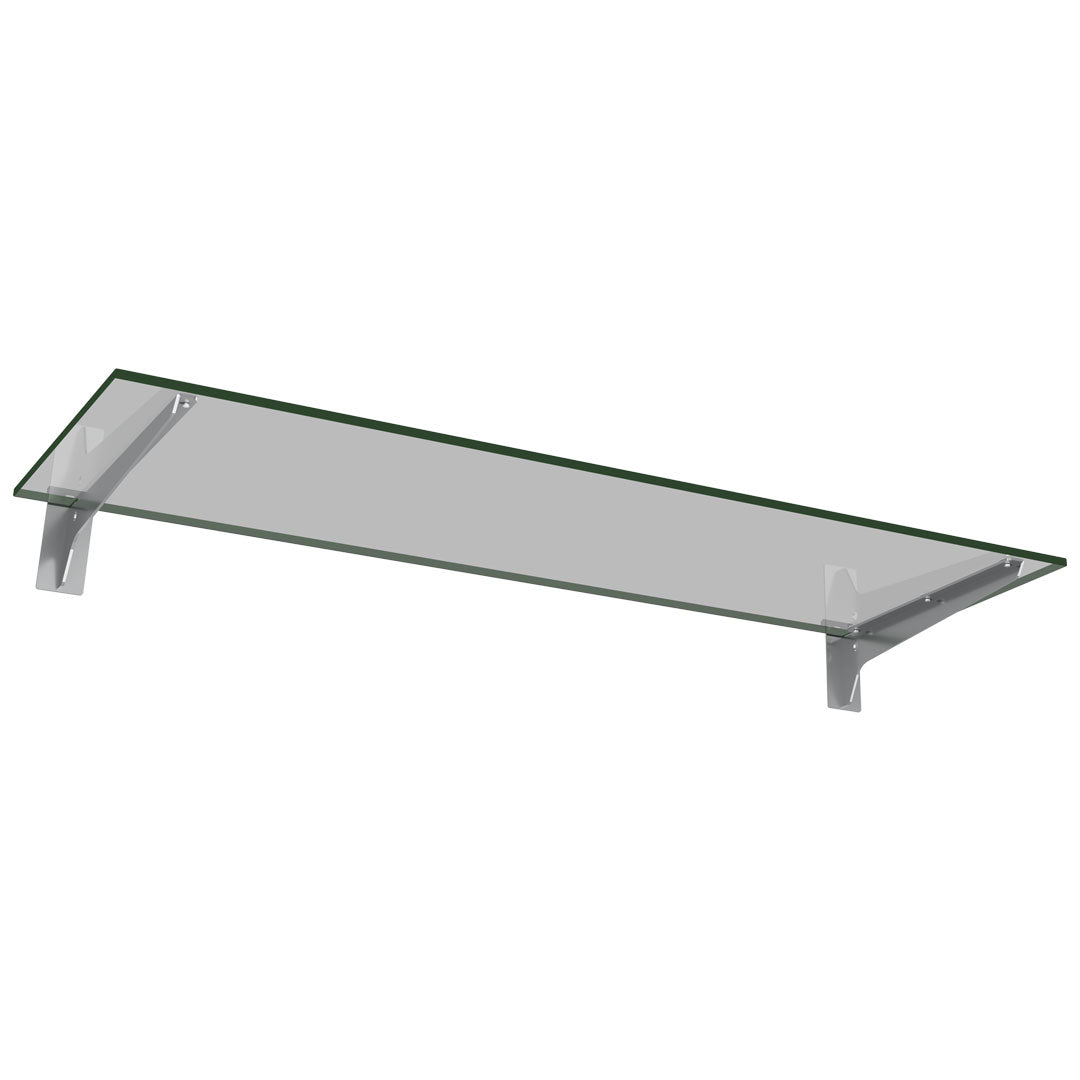 Slatwall Glass Shelf with Brackets (900x300) — view 3