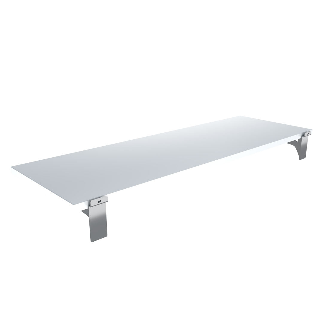 Slatwall White Wood Shelf with Brackets (900x300) — view 4