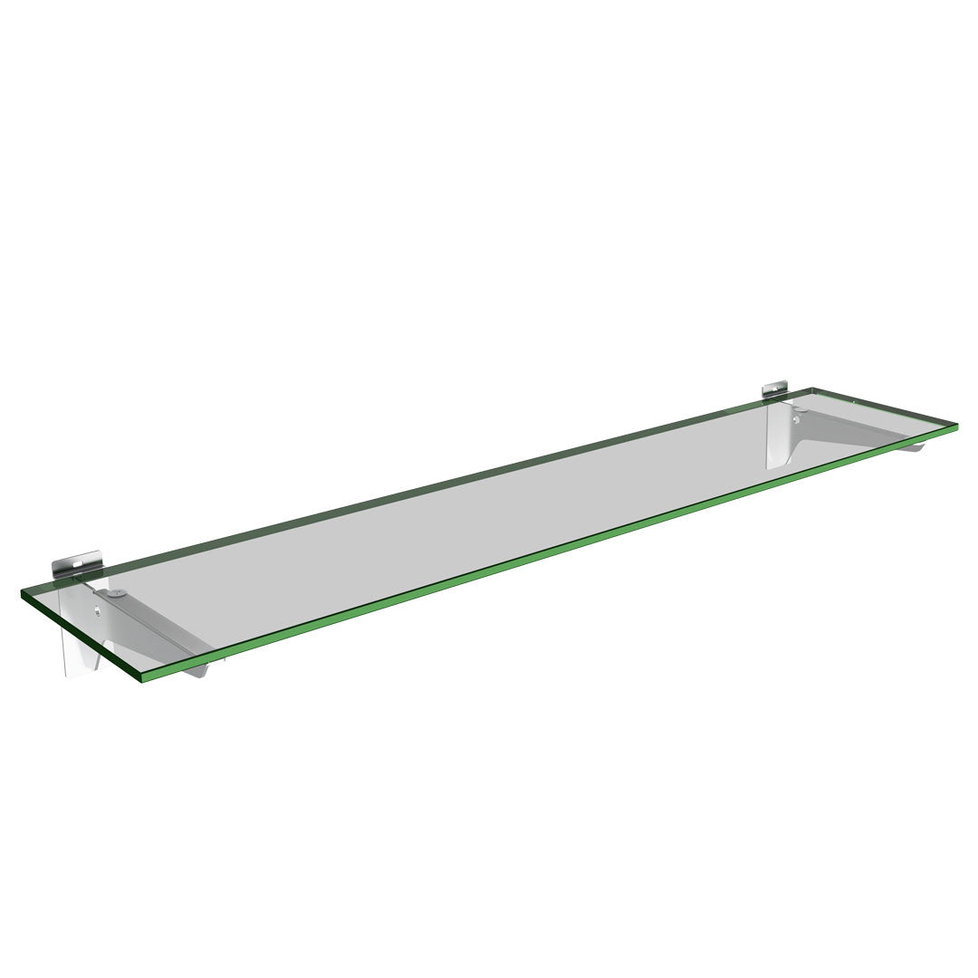Slatwall Glass Shelf with Brackets (900x200) — view 1