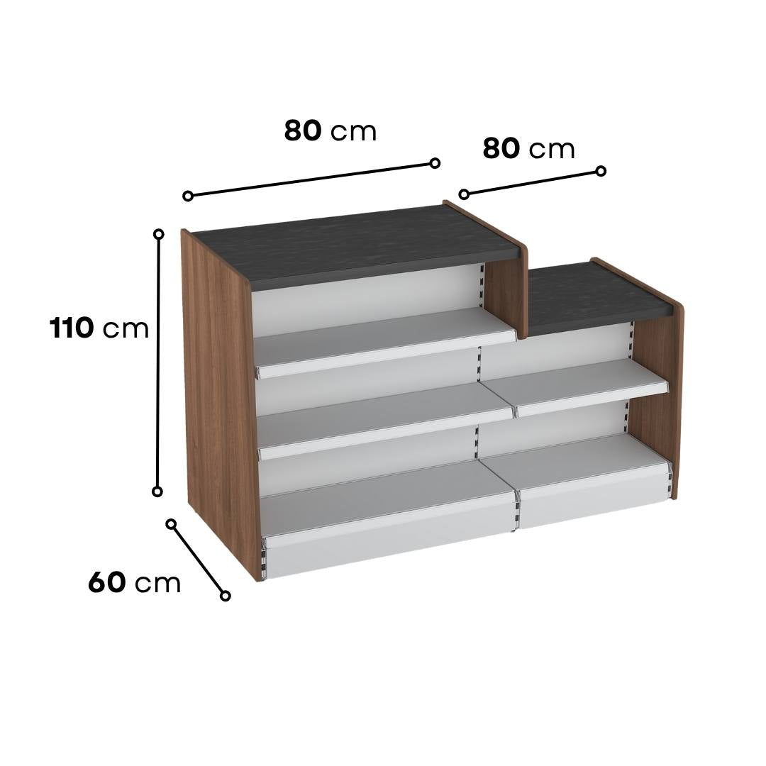 Shop Counter - With Side Drop (160)