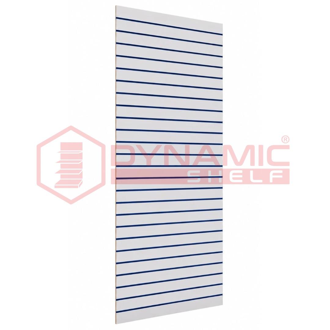 White Half Size Slatwall Panel — view 4