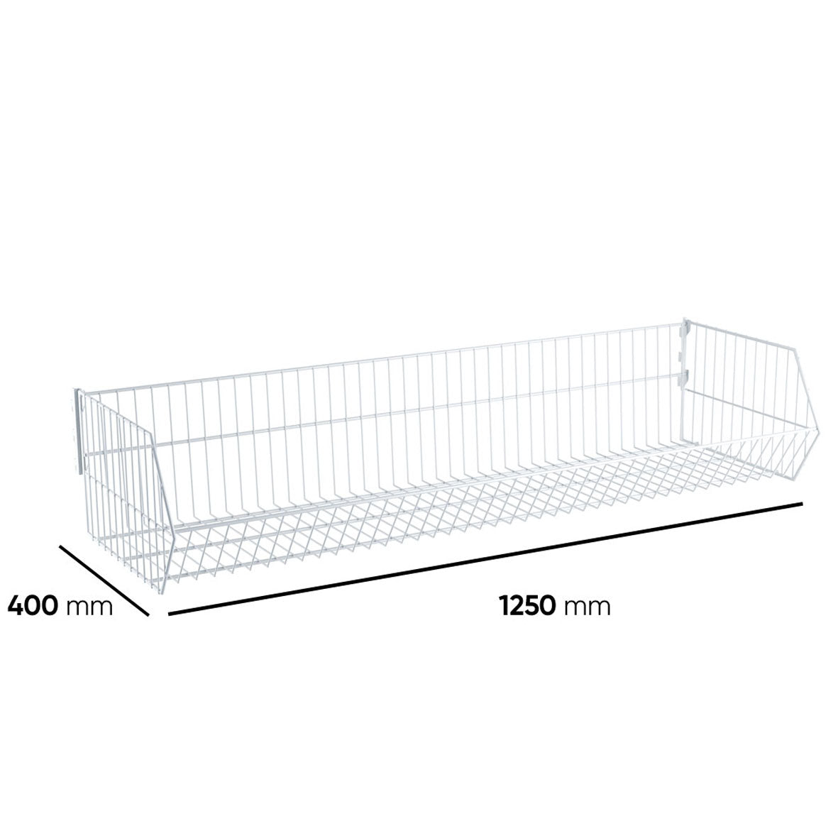 Wire Basket for Shop Shelving (1250 mm) — view 2