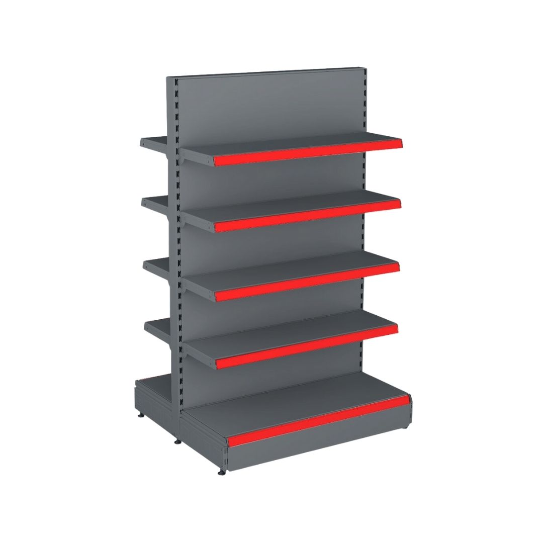 Gondola Unit Grey 4 Shelves