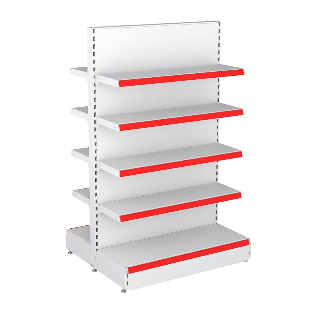 2.1m Double-Sided Gondola Shelving – 470mm Base & 370mm Upper Shelves - view 3