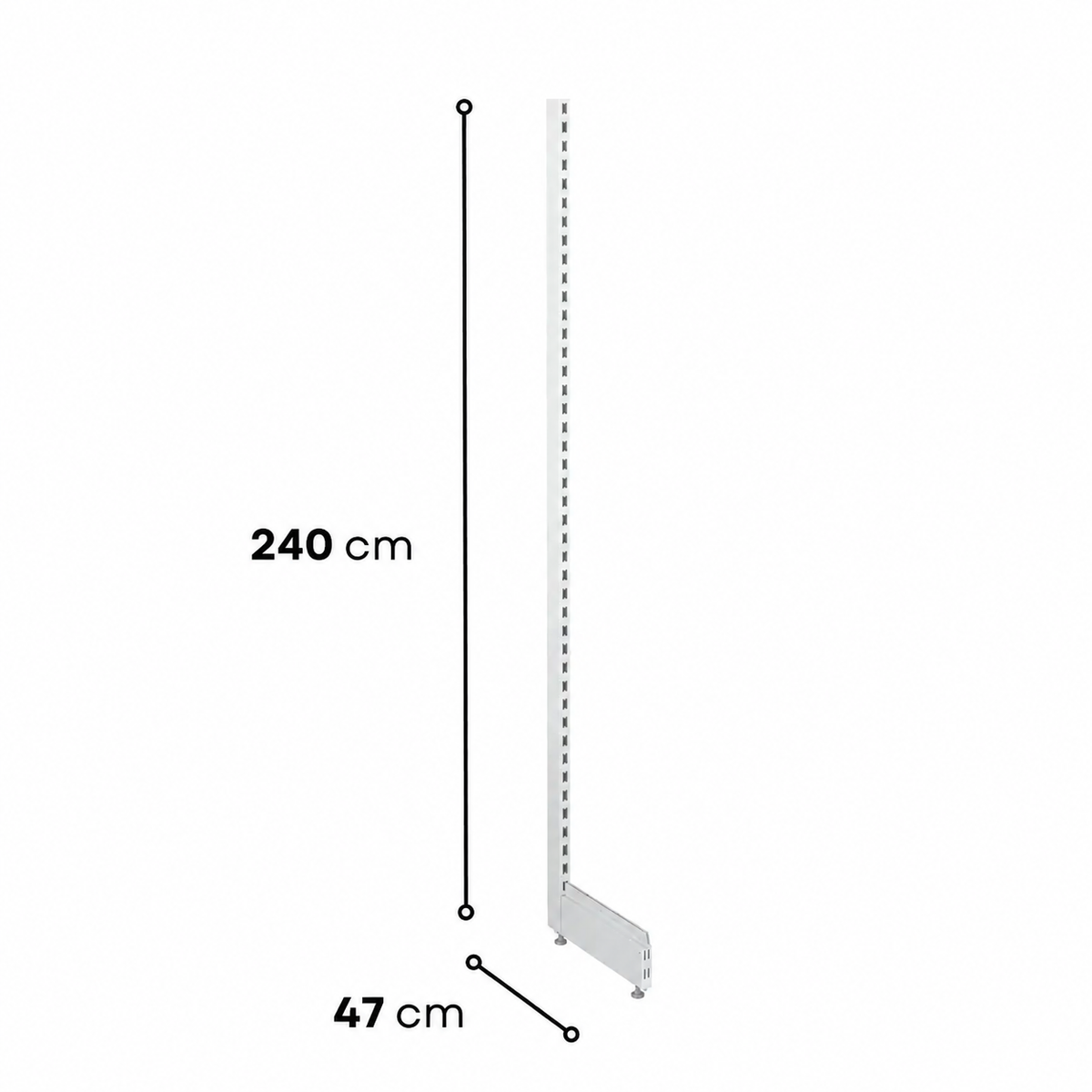 2.4m Wall Shelving End Leg - view 8