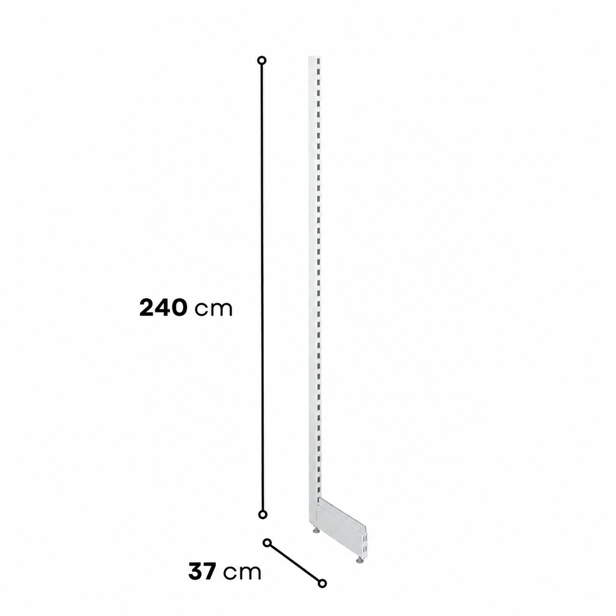 2.4m Wall Shelving End Leg - view 6