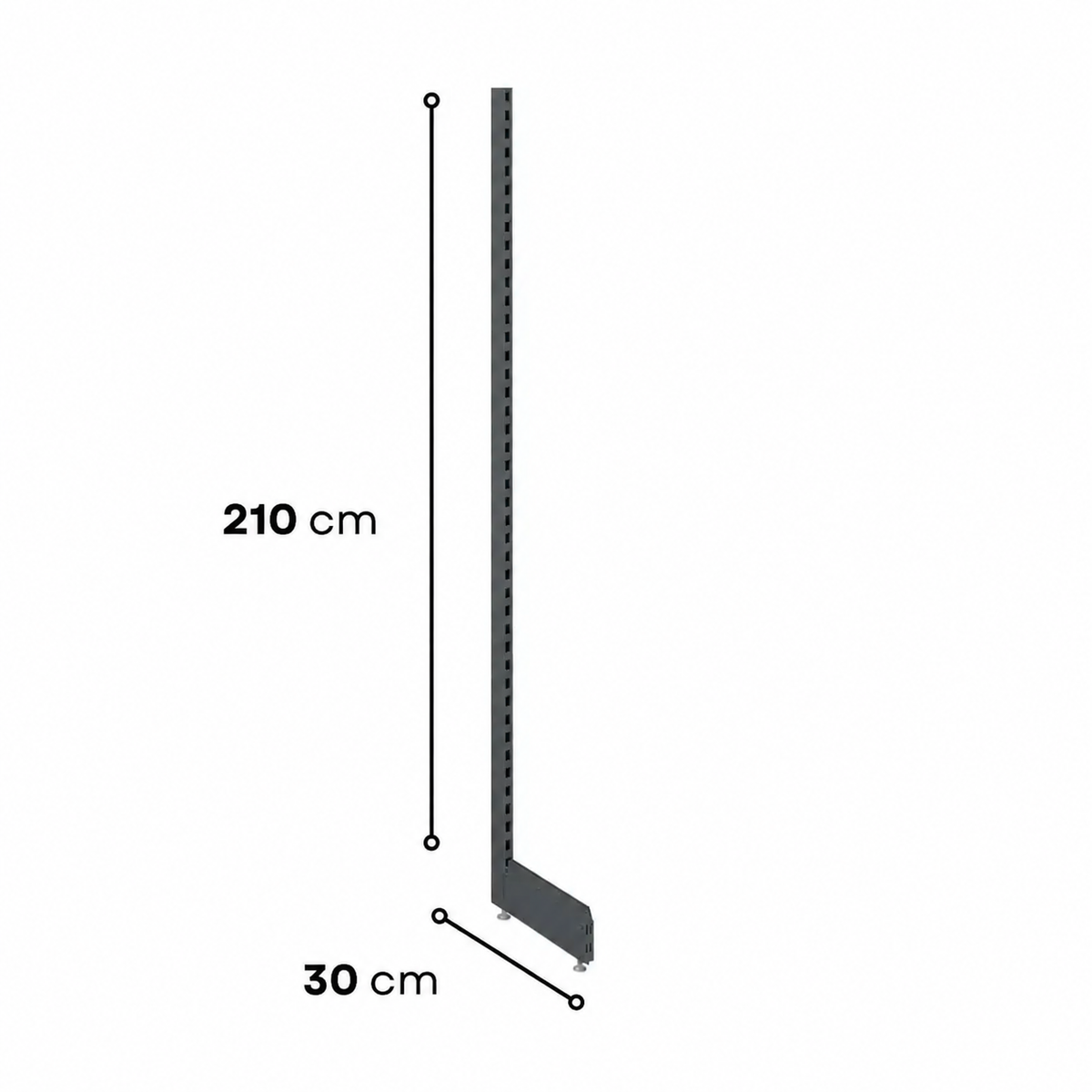 2.1m Wall Shelving End Leg - view 7