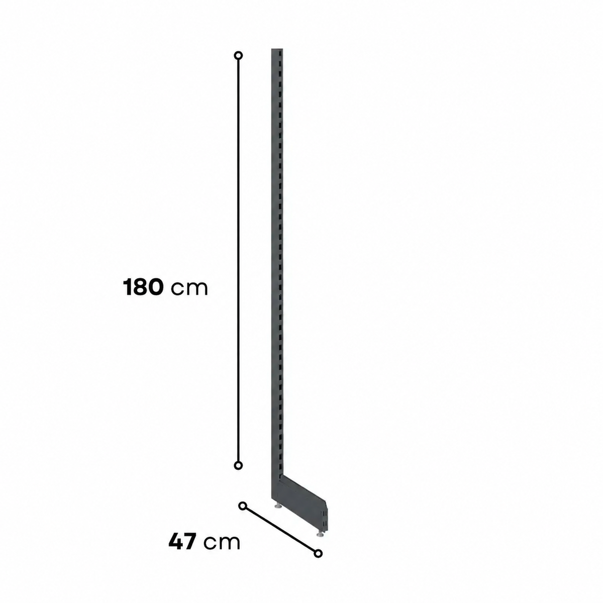 1.8m Wall Shelving End Leg - view 7